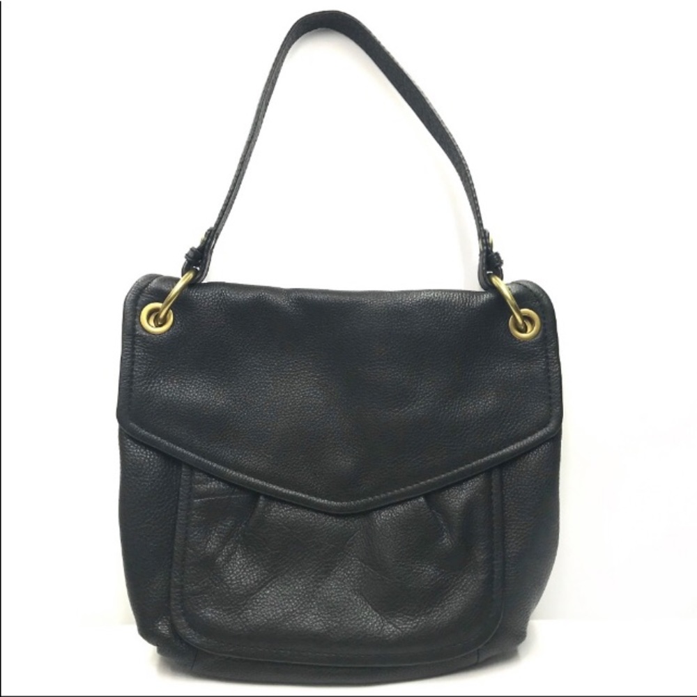 Fossil slim shoulder bag black leather - Picture 1 of 8